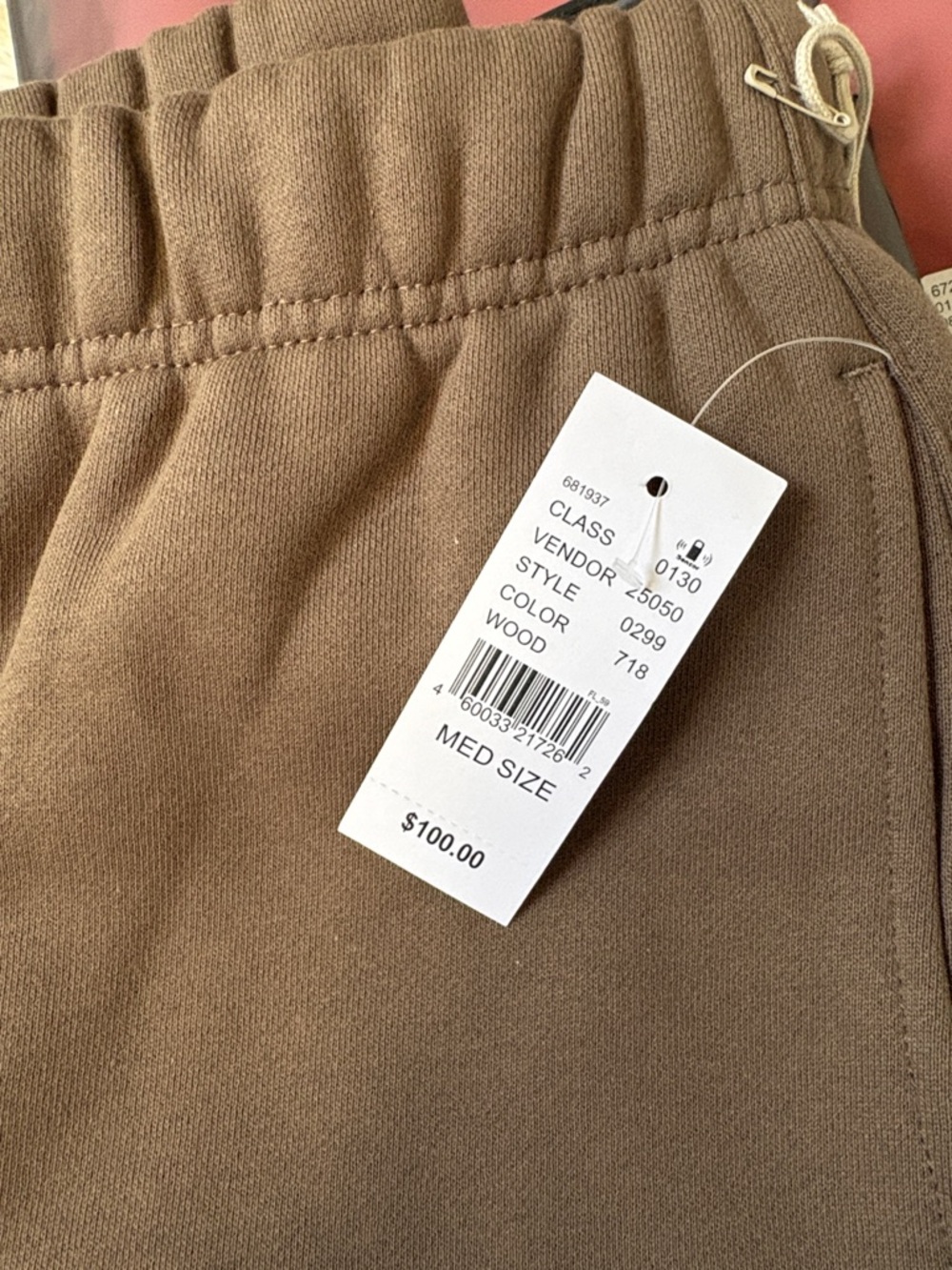 NEW Essentials Fear of God RELAXED Fit Sweatpants Wood SS22 AUTHENTIC 💯 - Picture 3 of 7